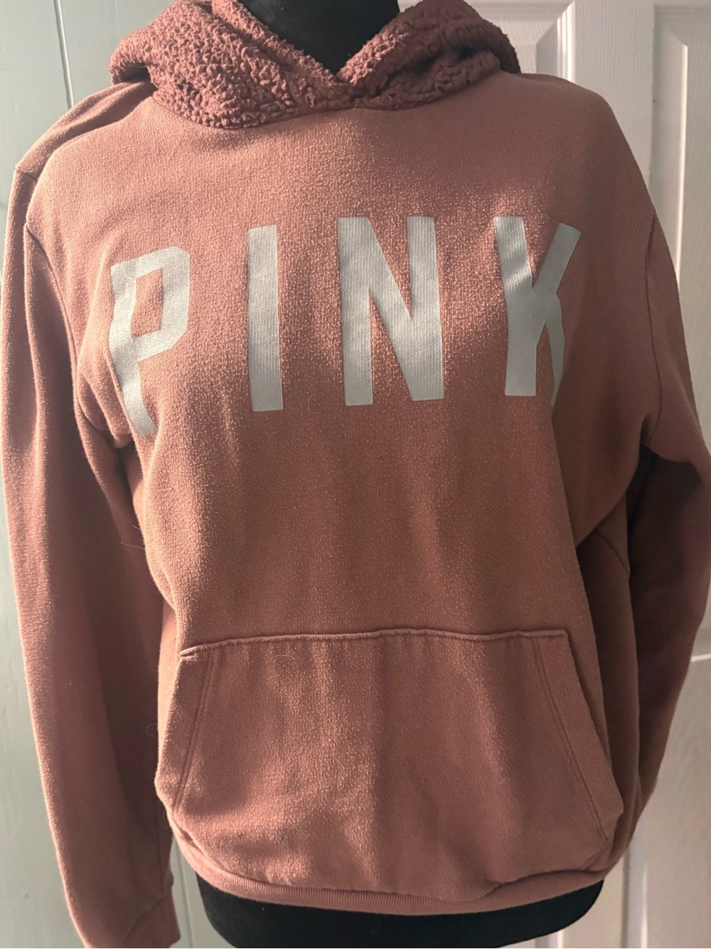 PINK Victoria's Secret Dusty Rose Logo Hoodie